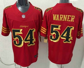 Men's San Francisco 49ers #54 Fred Warner Limited Red Rivalries FUSE Vapor Jersey