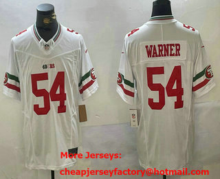 Men's San Francisco 49ers #54 Fred Warner White FUSE Mexico Vapor Limited Stitched Jersey