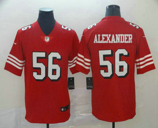 Men's San Francisco 49ers #56 Kwon Alexander Red New 2018 Color Rush Vapor Untouchable Limited Jersey