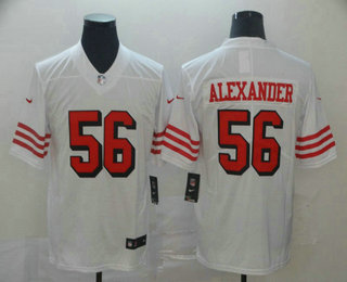 Men's San Francisco 49ers #56 Kwon Alexander White New 2018 Color Rush Vapor Untouchable Limited Jersey