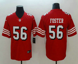 Men's San Francisco 49ers #56 Reuben Foster Red New 2018 Color Rush Vapor Untouchable Limited Jersey