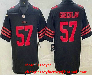 Men's San Francisco 49ers #57 Dre Greenlaw Limited Black Vapor Jersey