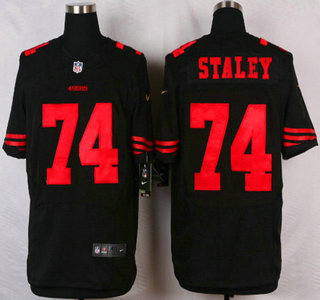Men's San Francisco 49ers #74 Joe Staley 2015 Nike Black Elite Jersey