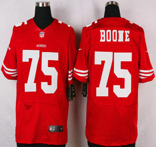 Men's San Francisco 49ers #75 Alex Boone Nike Red Elite Jersey