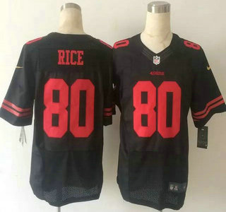 Men's San Francisco 49ers #80 Jerry Rice 2015 Nike Black Elite Jersey