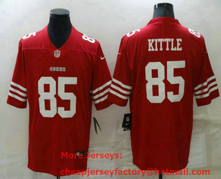 Men's San Francisco 49ers #85 George Kittle 2022 New Red Vapor Untouchable Limited Stitched Jersey