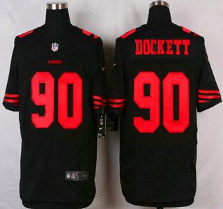 Men's San Francisco 49ers #90 Darnell Dockett 2015 Nike Black Elite Jersey