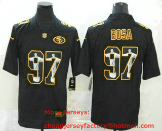Men's San Francisco 49ers #97 Nick Bosa Jesus Faith Black Vapor Untouchable Stitched NFL Nike Limited Jersey
