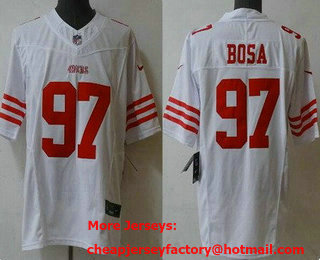 Men's San Francisco 49ers #97 Nick Bosa Limited White FUSE Vapor Jersey