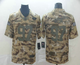 Men's San Francisco 49ers #97 Nick Bosa Nike Camo 2018 Salute to Service Stitched NFL Limited Jersey