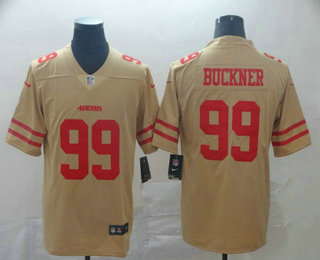 Men's San Francisco 49ers #99 Deforest Buckner Gold 2019 Inverted Legend Stitched NFL Nike Limited Jersey