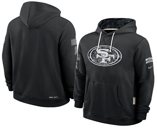 Men's San Francisco 49ers Black 2026 Salute to Service Sideline Pullover Hoodie