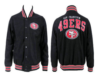 Men's San Francisco 49ers Black Stitched Jacket