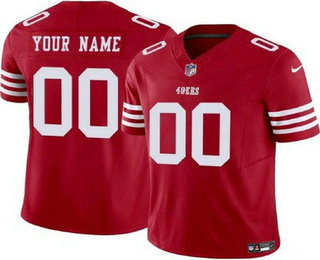Men's San Francisco 49ers Customized Limited Red FUSE Vapor Jersey