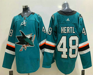 Men's San Jose Sharks #48 Tomas Hertl Teal Green Adidas Stitched NHL Jersey