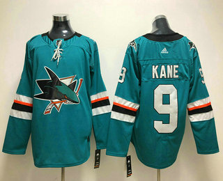 Men's San Jose Sharks #9 Evander Kane Teal Green 2017-2018 Hockey Stitched NHL Jersey