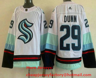 Men's Seattle Kraken #29 Vince Dunn White Stitched Jersey