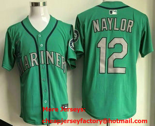 Men's Seattle Mariners #12 Josh Naylor Aqua Stadium Jersey