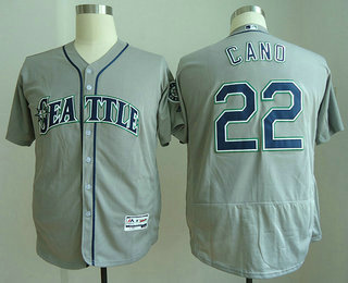 Men's Seattle Mariners #22 Robinson Cano Gray Road Stitched MLB Flex Base Jersey