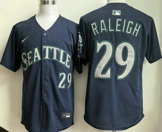 Men's Seattle Mariners #29 Cal Raleigh Navy Limited Jersey