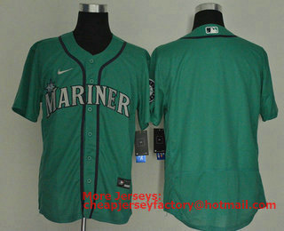 Men's Seattle Mariners Blank Teal Green Stitched MLB Flex Base Nike Jersey