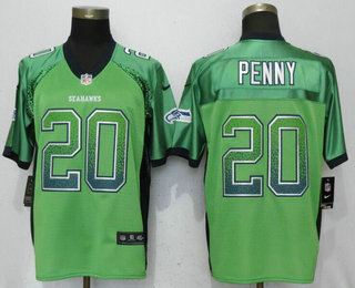 Men's Seattle Seahawks #20 Rashaad Penny Green Drift Stitched NFL Nike Fashion Elite Jersey