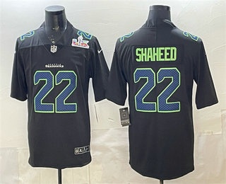 Men's Seattle Seahawks #22 Rashid Shaheed Limited Black Super Bowl LX Fashion Vapor Jersey