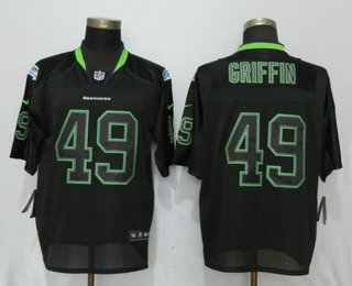 Men's Seattle Seahawks #49 Shaquem Griffin Lights Out Black Stitched NFL Nike Elite Jersey