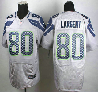 Nike Seattle Seahawks #80 Steve Largent Grey Elite Jersey