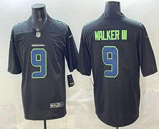 Men's Seattle Seahawks #9 Kenneth Walker III Limited Navy FUSE Vapor Jersey