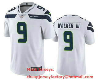 Men's Seattle Seahawks #9 Kenneth Walker III White 2022 Vapor Untouchable Stitched NFL Nike Limited Jersey