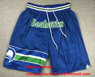 Men's Seattle Seahawks Blue Just Don Swingman Shorts