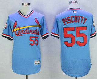 Men's St. Louis Cardinals #55 Stephen Piscotty Light Blue Pullover 2016 Flexbase Majestic Baseball Jersey Men's St. Louis Cardinals #55 Stephen Piscotty Light Blue Pullover 2016 Flexbase Majestic Baseball Jersey