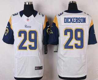 Men's Los Angeles Rams #29 Eric Dickerson White Road NFL Nike Elite Jersey