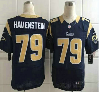 Men's St. Louis Rams #79 Rob Havenstein Nike Navy Blue Elite Jersey