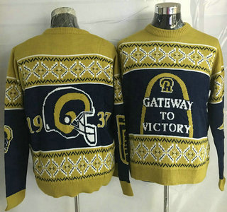 Men's St. Louis Rams Blue With Yellow NFL Sweater