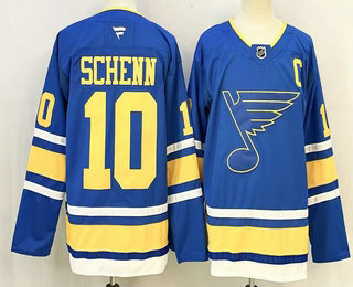 Men's St Louis Blues #10 Brayden Schenn Light Blue Authentic Jersey