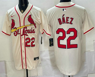 Men's St Louis Cardinals #22 Joshua Baez Cream Limited Jersey