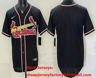 Men's St Louis Cardinals Blank 2026 Black Fashion Cool Base Jersey