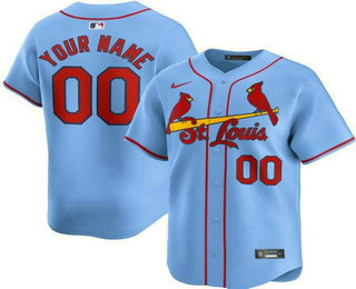 Men's St Louis Cardinals Customized Light Blue Limited Jersey