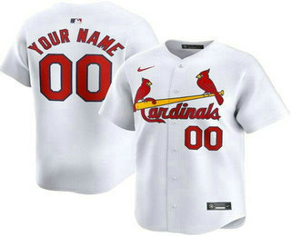 Men's St Louis Cardinals Customized White Limited Jersey