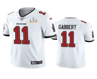 Men's Tampa Bay Buccaneers #11 Blaine Gabbert White 2021 Super Bowl LV Limited Stitched NFL Jersey