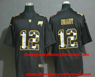 Men's Tampa Bay Buccaneers #12 Tom Brady Jesus Faith Black Vapor Untouchable Stitched NFL Nike Limited Jersey
