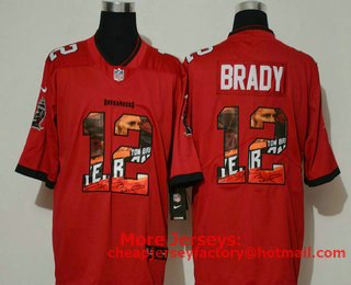 Men's Tampa Bay Buccaneers #12 Tom Brady Red 2020 NEW Vapor Untouchable Stitched NFL Nike Limited Fashion Jersey