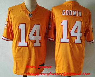 Men's Tampa Bay Buccaneers #14 Chris Godwin Orange 2023 FUSE Vapor Untouchable Limited Stitched Jersey