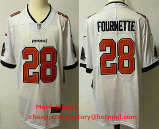 Men's Tampa Bay Buccaneers #28 Leonard Fournette Limited White Vapor Untouchable Jersey