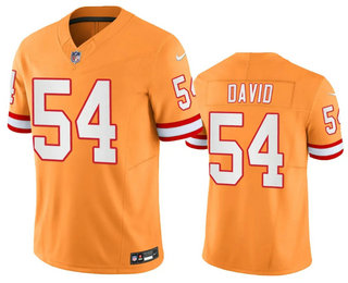 Men's Tampa Bay Buccaneers #54 Lavonte David Orange Throwback Limited Stitched Jersey