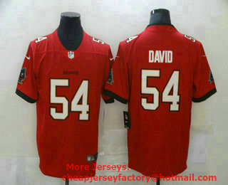 Men's Tampa Bay Buccaneers #54 Lavonte David Red 2020 NEW Vapor Untouchable Stitched NFL Nike Limited Jersey
