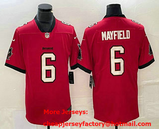 Men's Tampa Bay Buccaneers #6 Baker Mayfield Red 2022 Vapor Stitched Nike Limited Jersey