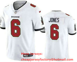 Men's Tampa Bay Buccaneers #6 Julio Jones Limited White Vapor Jersey